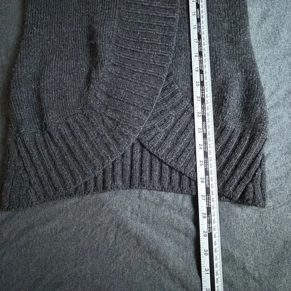 Vince Women's Charcoal Gray Merino Wool Alpaca Blend‎ Shawl Collar Cardigan Sz M - Picture 6 of 7